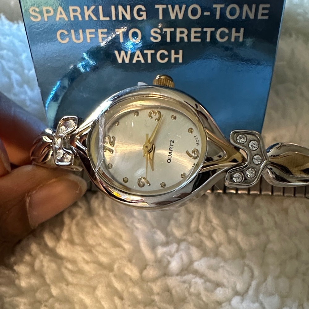 Avon Silver and Gold Tone Bracelet Watch-VINTAGE